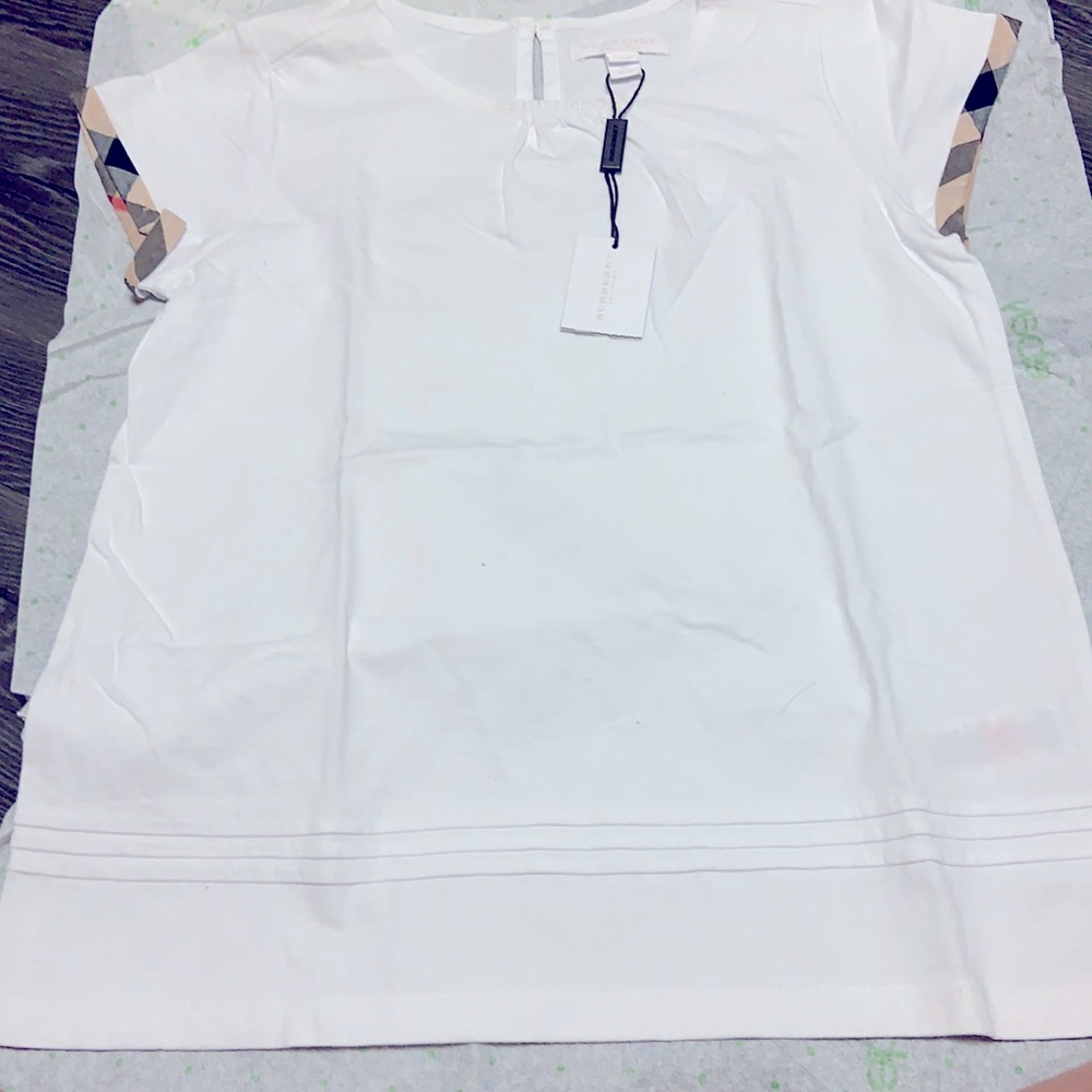 White Burberry girls shirt size 12